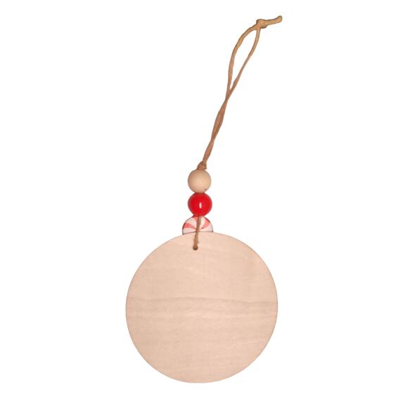 Handmade Rustic Bear Wood Ornament | Printed Mountain Scene | Woodland Christmas - Picture 7 of 7